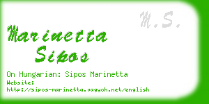 marinetta sipos business card